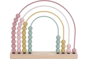 Little Dutch 7338 FSC madera ábaco arco iris – Fairy Garden rosa