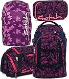  Satch Schulrucksack Set 4-TLG Pack Pink Bermuda Rosa