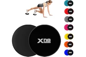 ‎XN8 SPORTS Xn8 Gleitscheiben Fitness Übung core Fitness Scheibe Gym Gliding Discs für Bauchmuskeltraining Übungen Teppich Holzböden für Hause Training, gleitscheibe Sport Slides