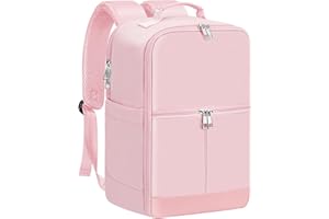 OTAHGK Borse da Cabina 40x20x25 per Ryanair Zaino da Viaggio Sotto il Sedile, Bagaglio a Mano Zaino da Cabina 20L, Zaino per Computer Portatile Piccola Borsa da Viaggio Zaino Travel Viaggio-Rosa