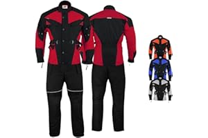 ‎GERMAN WEAR German Wear Motorradkombi Herren 2-teiler mit 6CE-Protektoren Motorradanzug Textil Winddicht Motorradjacke & Motorradhosen-Set - aus 4 Schichten Abnehmbar Thermofutter - insgesamt 9 Taschen -