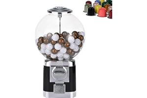 DOJOEUU Kapselautomat, Kaugummiautomat, Münzfrei, Kaugummiautomat für 3,2 cm große Kugeln, Kaffeekapsel-Aufbewahrungsautomat für Zuhause, Spielwarengeschäfte(Black)