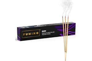 ‎FUMINO Fumino® Oudh Handgemachte Räucherstäbchen - 14 Stäbchen pro Box (15g) Masala Agarbatti Joss Duftstäbchen für Entspannung, Meditation, Linderung von Stress und Ängsten - Dekoration