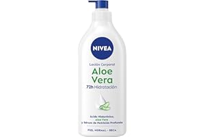 NIVEA Loción Corporal Aloe Vera (1 x 625 ml), body loción refrescante para 72 h de hidratación profunda, loción hidratante con aloe vera, ácido hialurónico y sérum nutritivo