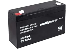 AKKU-NET Powery Recambio de Batería para Moto Infantil Buggy para niños 6V 12Ah (Reemplaza también 10Ah)