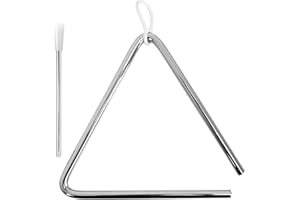 A-Star Tradycyjny metalowy trójkąt muzyczny — 15 cm/8 cali z metalowym ubijakiem