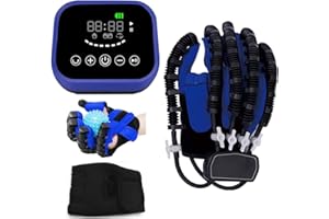 ZKES Finger and Hand Function Rehabilitation Trainer Robots Rehab Gloves Recovery Exercise Gifts Equipment for Dementia Arthritis Stroke Hemiplegia Patient (Right Hand, Large)