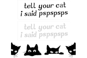 Cobee Lot de 6 Autocollants Voiture Amusants, Stickers Voitures Motif Chat Noir, Autocollants de Décoration pour Pare-chocs, Fenêtres, Murs, Bagages