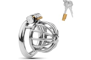 BDSMJOY castidad para el pene,BDSM Jaulas de Pene para Prevenir Erección,Jaula De Metal Para El Pene,Cautiverio SM extremo jaula pene (Φ45mm)