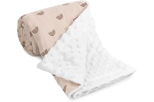 Huiguli Couverture douillette en mousseline pour bébé - 75 x 100 cm - Douce et respirante - En mousseline - Pour enfants filles et garçons - Kaki