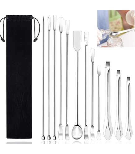 2 stuks spatels laboratorium roestvrij staal, 20 cm micro-monsterlepel, medicijnen, laboratoriumlepel, schepleplepel, scheplepel, reageert, laboratorium, sampling lepel, apotheek voor sporen van geneesmiddelen en reagentia