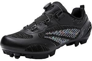 PENXZT Zapatillas de Ciclismo MTB para Mujer Zapatillas de Ciclismo Compatible con Calas SPD y Pedal de Bloqueo con Cordón Rápido Zapatillas de Ciclismo al Aire Libre