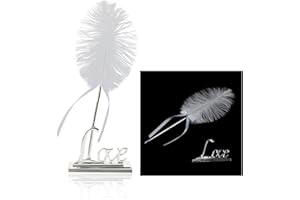 OFKPO Stylo de Signature à Plume avec Support de LOVE Décoration de Mariage et Décorations pour Réception