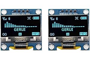 GERUI 2 pezzi 1.3 pollici IIC I2C seriale 128x64 SSH1106 OLED LCD Display Modulo per Arduino AVR PIC STM32 – Scritta blu