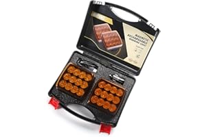 ‎QIPING Qiping 2 x Magnet Wireless LED Blitz Orange, 12/24V Gelb Kennleuchte Kabellos Auto-Blitzlicht Magnetic Warnlicht Wiederaufladbar, Wasserdicht, E-geprüft Strobe Light