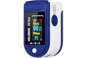 Doneioe Saturazione di Ossigeno nel Sangue e rilevamento della frequenza cardiaca, misurazione Rapida di 10 Secondi e Funzione di Allarme di spegnimento Automatico