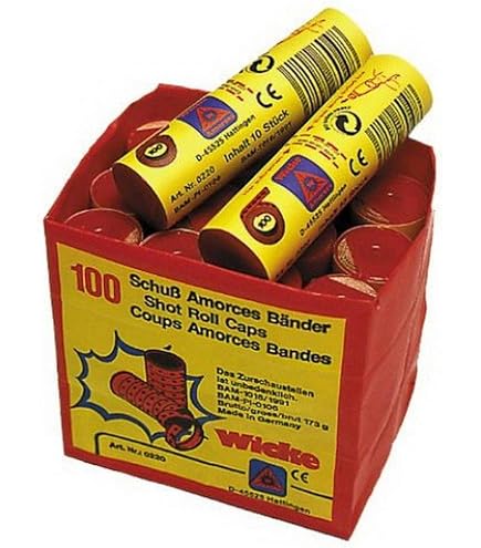 Wicke Euro Caps Revolver Munition - 3er Pack Mit 1000 Schuss Blisterrollen + Usy Block