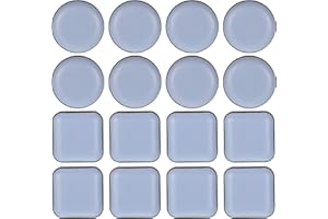 SUSSURRO 16 Pcs Patins pour Meubles Téflon Auto-adhésifs Patins en Téflon Patin Glisseur en Teflon Chaise de Planeur Professionnels pour Protéger Parquet Stratifié et Tapis Protection pour Meubles