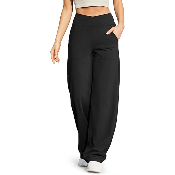 G4Free Bootcut yogabroek, 4 zakken, flare leggings voor vrouwen, hoge taille, casual broek, Wijn, S Tall