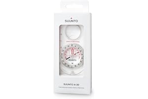 Suunto A-30 Compact Compass - Northern Hemisphere, Metric/Imperial Scale, Accurate for Hiking & Orienteering, Magnifying Lens & Luminescent Marking