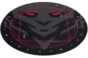 Diablo Gamingowa mata ochronna na podłogę, krzesło biurowe, podkładka, gumowa, antypoślizgowa, odporna na zarysowania, Ø 100 cm (czarna)