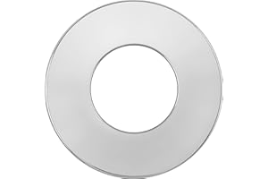 Luceco Flat Bezel for Downlights, Slim Profile, FType MK2, FType Essence, FType Ultra, LED Downlight Accessories, Polished Chrome, 76mm Cut-Out, FTBZFPC