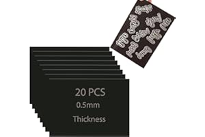 OTCRAFT 20PCS Sheets Rubber Soft Magnet Sheet for Metal Cutting Dies Storage Orangize Crafts Tool Scrapbooking Arts and Crafts Flexible Placement Mats 7x5inches0.5mm