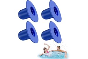 LILIKAI 4 Pièces Bouchon Piscine,Bouchon de Piscine,Bouchon Piscine,Bouchon de Trou Crépine Pompe Filtre,Piscine Hors Sol Caoutchouc Hors Vidange Accessoire pour Compatible avec Intex et Bestway Spa Piscines