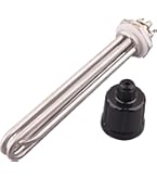 DERNORD Heizelement 220V 4500W, 1-1/4 Zoll BSP Gewinde, 3U Typ, Edelstahl-Flansch Für Brühwassererhitzer