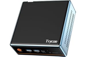 ‎TRYCOO Trycoo WO-4 Mini-PC, AMD Ryzen 5 5500U Prozessor (4,0 GHz), 16 GB DDR4 RAM 500 GB SSD, Unterstützung 4K bei 60 Hz Triple Output/WiFi6/BT5.2/Dual RJ45/USB3.2 (R5 5500U 16 GB RAM 512 GB SSD)