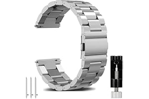 OTOPO Pasek do Samsung Galaxy Watch 4 Classic 46 mm / 42 mm, Watch 4 40/44 mm, Galaxy Watch Active 2 40 mm, 44 mm, metalowy pasek ze stali nierdzewnej dla mężczyzn