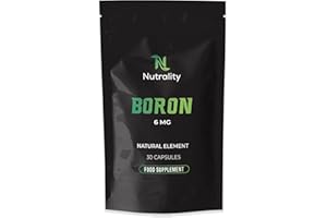 Nutrality Boron 6mg Supplement | 30 Vegan Capsules for Enhanced Mineral Absorption, Premium Quality Boron Support