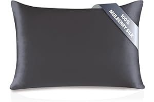 Townssilk 19 Momme 100% Seide Kissenbezug 1 Stück 40x80cm Darkgrey