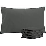 NTBAY Microfiber Plain Pillowcases, 4 Pack Soft Anti Wrinkle and Stain Resistant Envelope Closure Standard Pillow Cases, 50x7