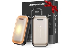 FITABOK Calentador de Manos Eléctrica 2 Piezas - 6000mAh Calienta Manos de Bolsillo Magnético, USB Recargable con Calentamiento Rápido, 3 Niveles de Calor hasta 55 °C, para Exteriores, Camping, Golf, Regalo