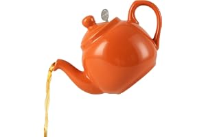 London Pottery bondgård tekanna med infusioner, keramik, orange, 2 kopp (600 ml)