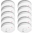 ELRO FS1801 Smoke Detector, 9 V, White, Pack of 10