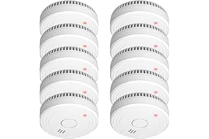 ELRO FS1801 | Set di rilevatori di fumo 10 pezzi | Batteria da 1 anno | Garanzia di 2 anni | DIN EN14604 | Bianco | Set da 10 pezzi