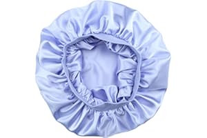 Alnorm Femmes Capuchon de Couchage Elegant Bonnet en Satin Soyeux à Double Couche