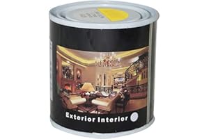 H HANSEL HOME Pintura Esmalte al Disolvente para Madera y Metal, Pintura Alquidica de Rápido Secado para Superfícies Interiores y Exteriores(Amarillo Limon, 125 ML)
