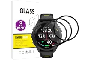 E-Hamii Displayschutzfolie kompatibel mit Garmin Forerunner 265S,[3 Stück][3D Curved Full Cover][Kratzfest, High Definition] Schutzfolie für Garmin Forerunner 265S