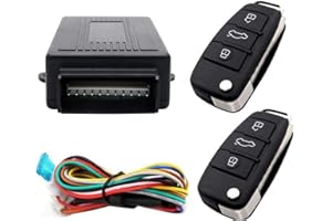 Dispositivo de Alarma antirrobo para automóvil, Riloer 60-100 Metros Alarma remota localizada, con Caja de Control + 2 Controles remotos de Cierre centralizado para automóvil de Repuesto
