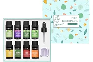 Oli Essenziali Per Diffusori Naturali 8x10ml, Lovegerger Oli Essenziali Puri 100% Essenze Per Diffusori Aromaterapia, Umidificatori, Spa E Massaggio