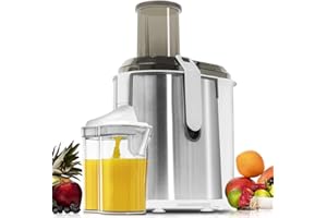 Cecotec Licuadora Orbital StrongTitanium 19000 XXL para Frutas y Verduras. 19000 RPM, 1300 W, Canal Entrada XXL (75 mm), Disco Recubrimiento de Titanio, 2 Velocidades y Libre de BPA