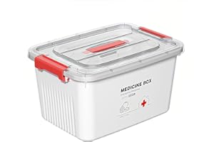 SagTuol Medikamenten aufbewahrung, Medikamentenbox tragbare, Aufbewahrung medikamente mit 2 compartments, für hause e freien, geeignet für medikamente (Weiß)