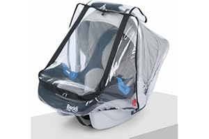 Dimiff Habillage Pluie Universel pour Cosy et Poussette, Protection Pluie Cosy, Housse de Pluie Poussette Universelle avec Fenêtre de Contact et Aération | PEVA de Qualité Alimentaire