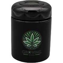 Cannabis Härtungsglas Humidor inkl. Hygrometer 250ml, Luftfeuchtigkeits- und Temperatursensor mittels Hygrometer aus hochwertigem 