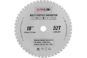 SAXTON BLADES TCT25552TMPT254B Saxton TCT - Hoja de sierra circular multiusos (255 x 52 x 25,4 mm, para madera y metal, compatible con Evolution)