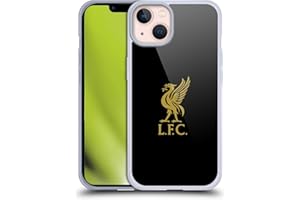 Head Case Designs Oficjalnie Licencjonowany Liverpool Football Club Zlote logo na czarno Watrobka Etui Zelowe [Ochrona Wojskowej Klasy] Kompatybilne z Apple iPhone 13