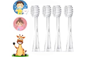 Seago Seago, set di 4 testine di ricambio per spazzolino elettrico Seago SG-G513, serie SG-977, setole morbide, 10 volte più rimozione della placca, bianco da 6 mesi fino a 4 anni